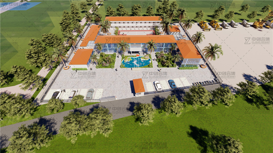 坡顶式型临建项目部装配式项目案例